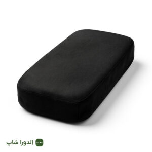 نمای نزدیک پد دسته صندلی مخملی مشکی