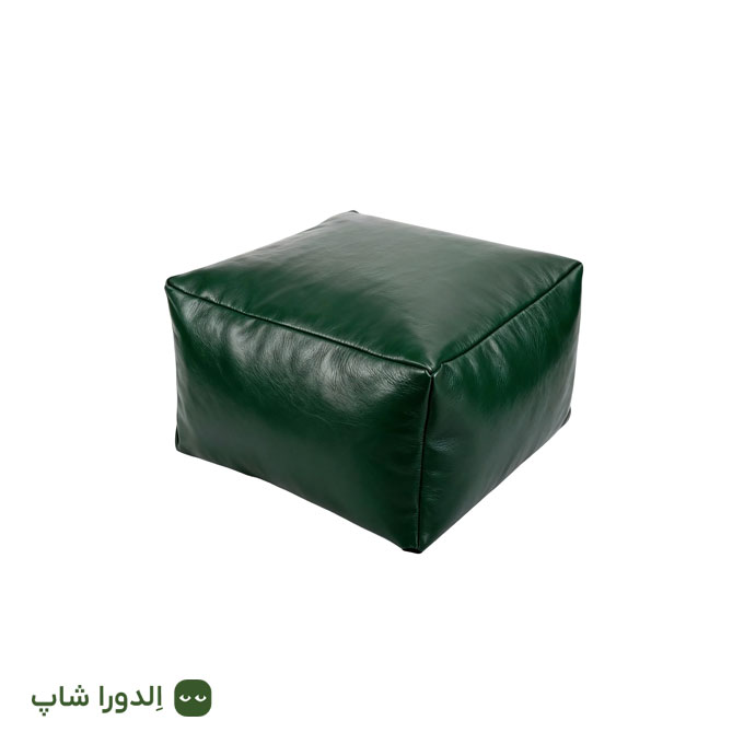 زیرپایی مربعی با رویه چرم مصنوعی