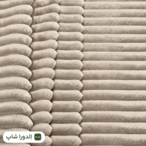 نمای نزدیک بافت پلیسهای شال مبل