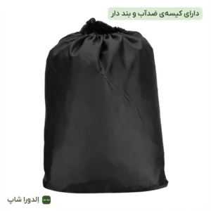 کیف ضدآب بنددار چادر موتورسیکلت شمعی مشکی