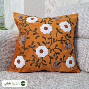 رویه کوسن مخمل طرح شکوفه باران